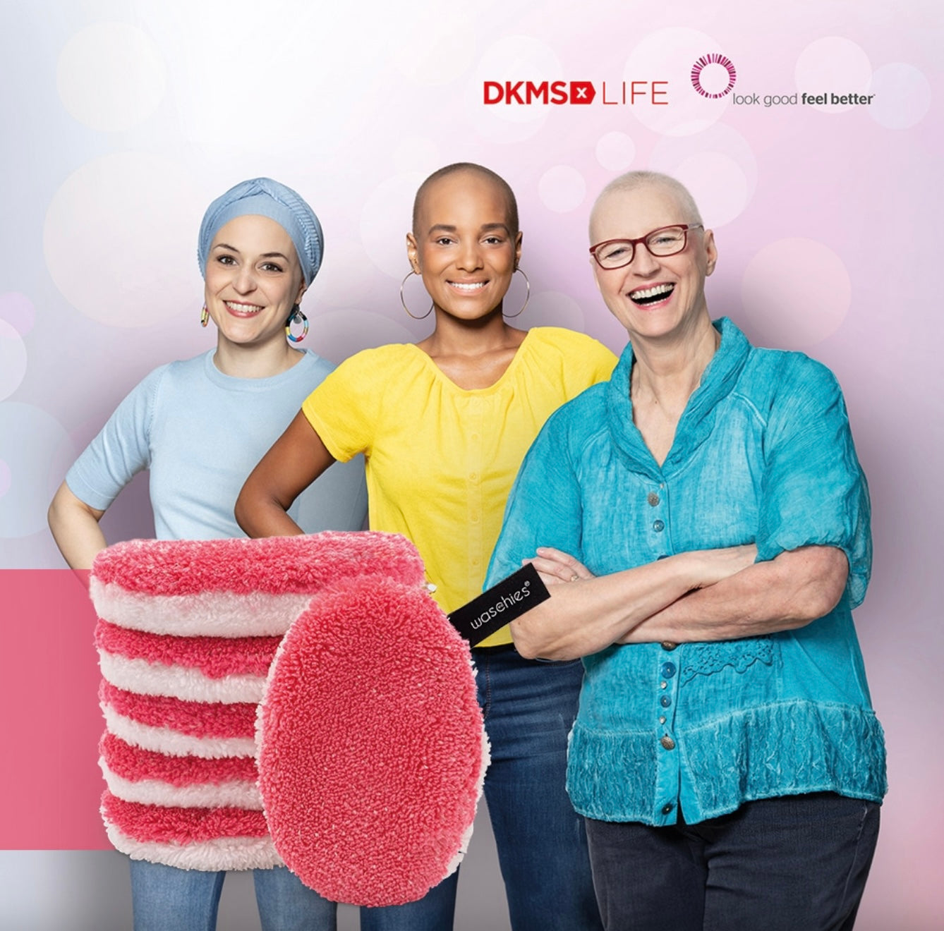 Abschminkpads “Pink Edition” im Set / Waschies - 6 Stück